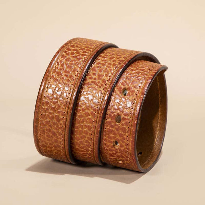 Stitching Snake Skin Pattern Casual Cowhide Leather Belt