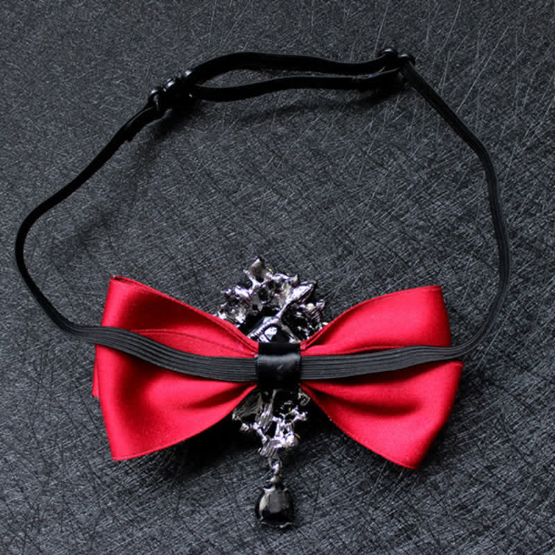 Men's Dangle Crystal Applique Ornament Bow Tie