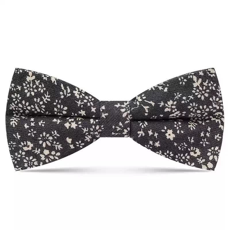 Men's Delicate Floral printed Design Cotton Bow Tie