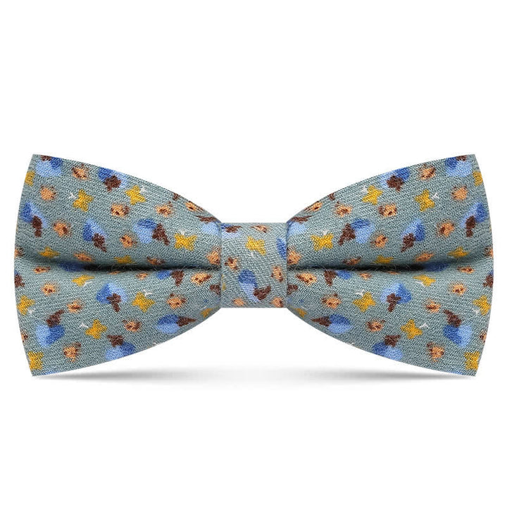 Men's Delicate Floral printed Design Cotton Bow Tie