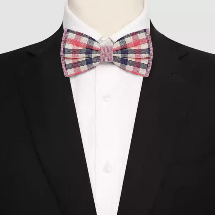 Men's Simply Classy Plaid Pattern Bow Tie