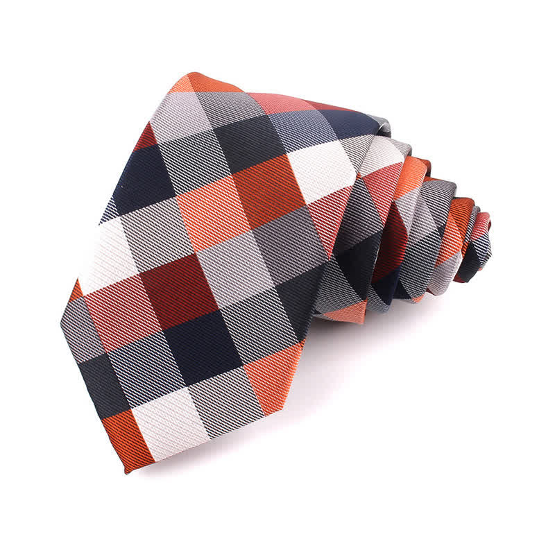 Men's Fashion Casual Modern Checked Narrow Necktie