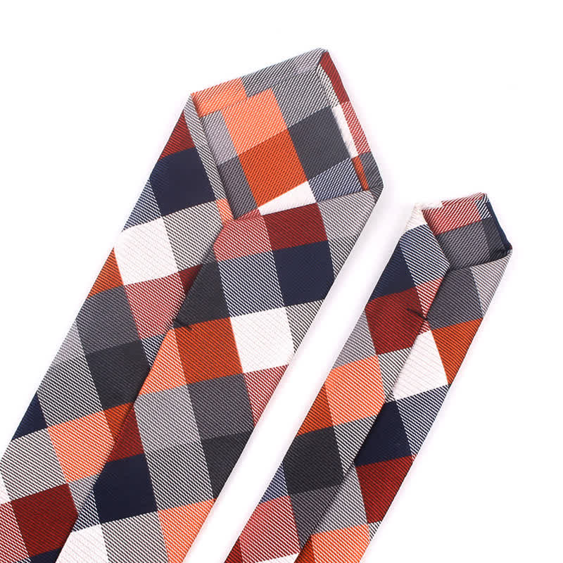 Men's Fashion Casual Modern Checked Narrow Necktie