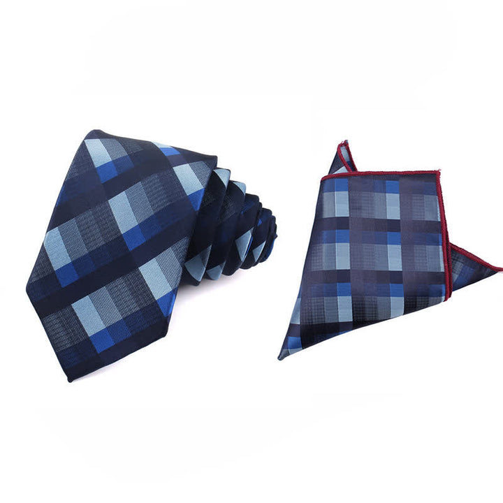 Men's Fashion Casual Modern Checked Narrow Necktie