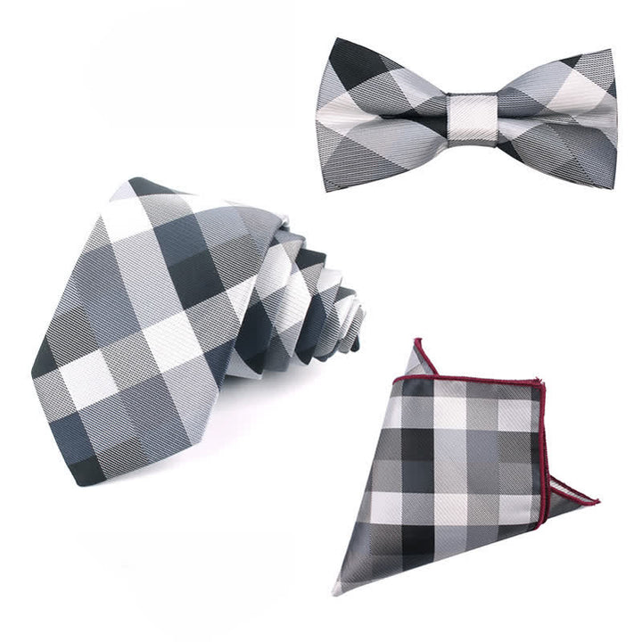 Men's Fashion Casual Modern Checked Narrow Necktie