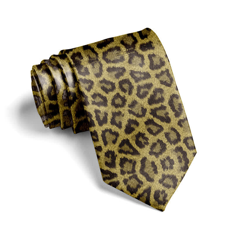 Men's Fun Stylish Animal Skin Printed Necktie