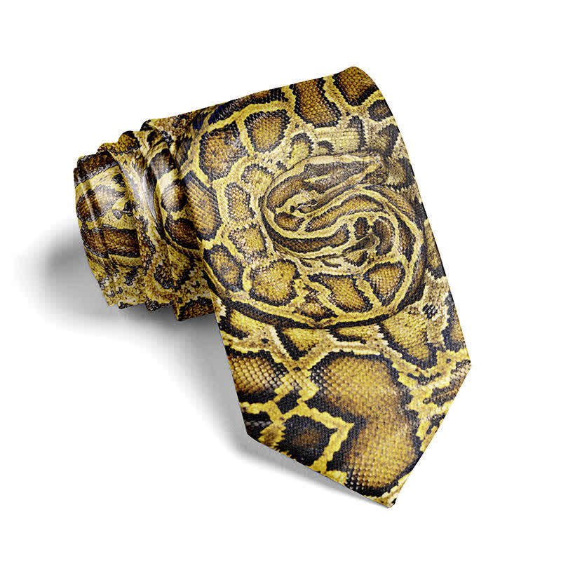 Men's Fun Stylish Animal Skin Printed Necktie