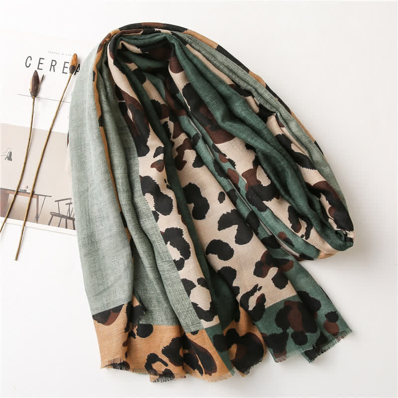 Women's Animal Leopard Printed Large Thin Scarf