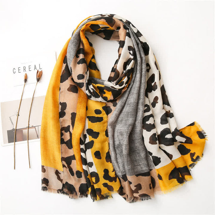 Women's Animal Leopard Printed Large Thin Scarf