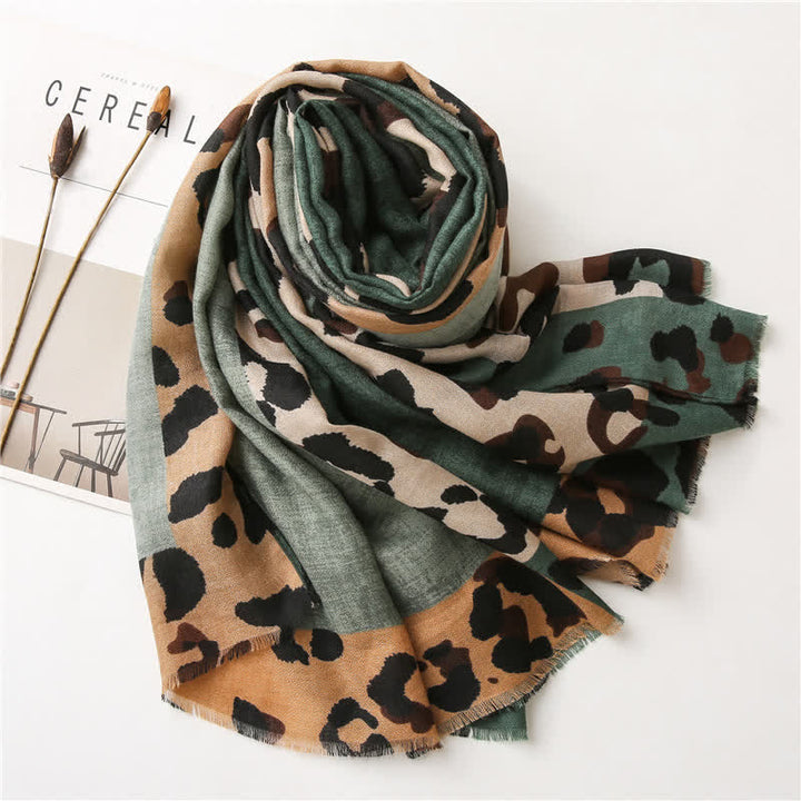 Women's Animal Leopard Printed Large Thin Scarf