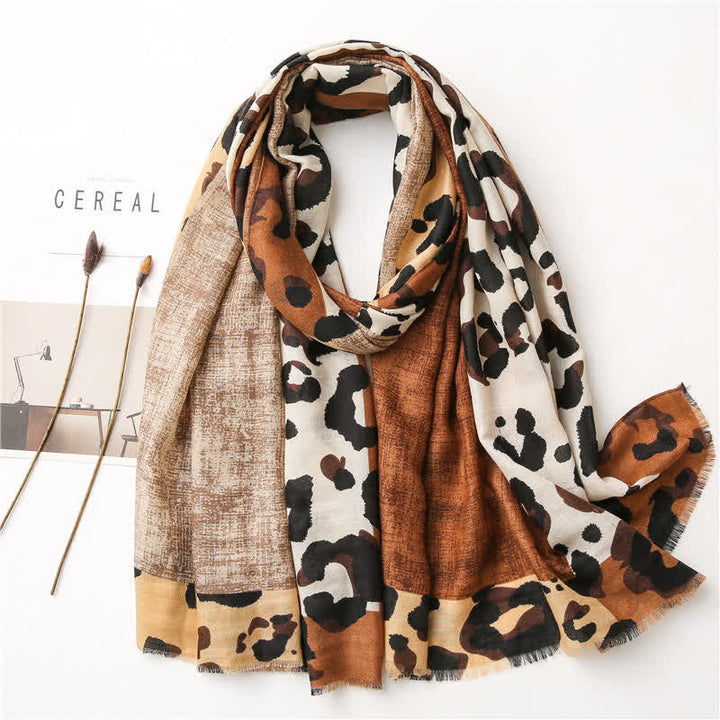 Women's Animal Leopard Printed Large Thin Scarf