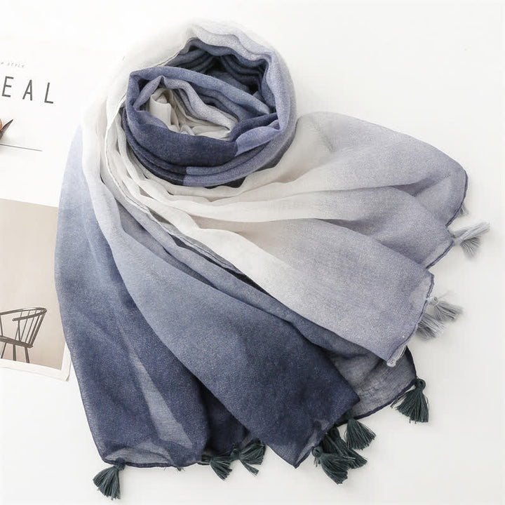 Women's Fresh Unique Gradient Color Thin Scarf