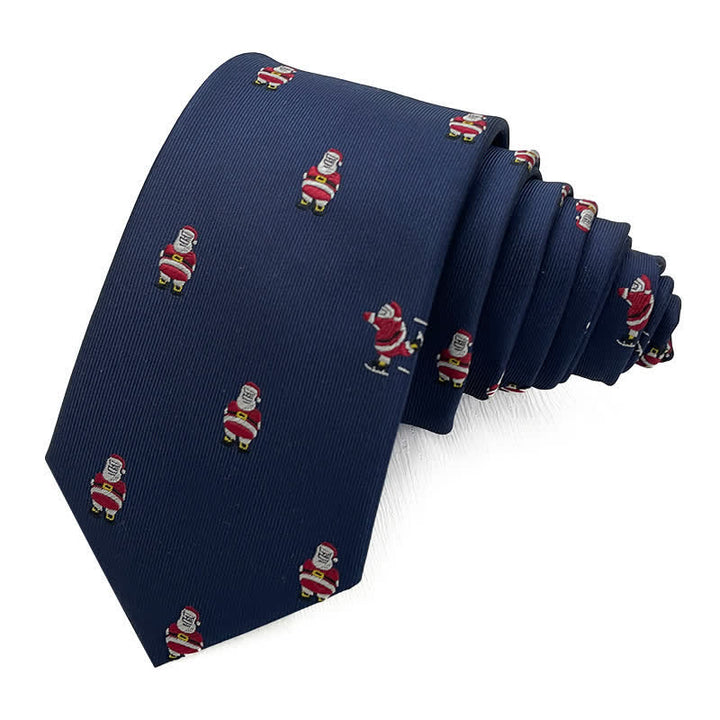 Men's Fun Christmas Theme Santa Claus Motifs Necktie