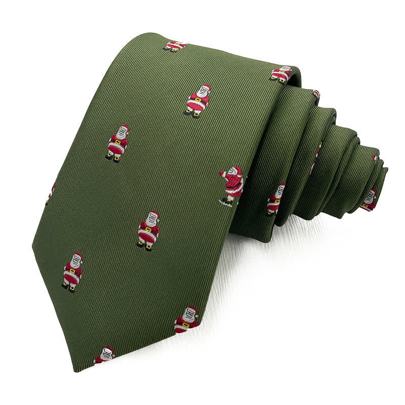 Men's Fun Christmas Theme Santa Claus Motifs Necktie