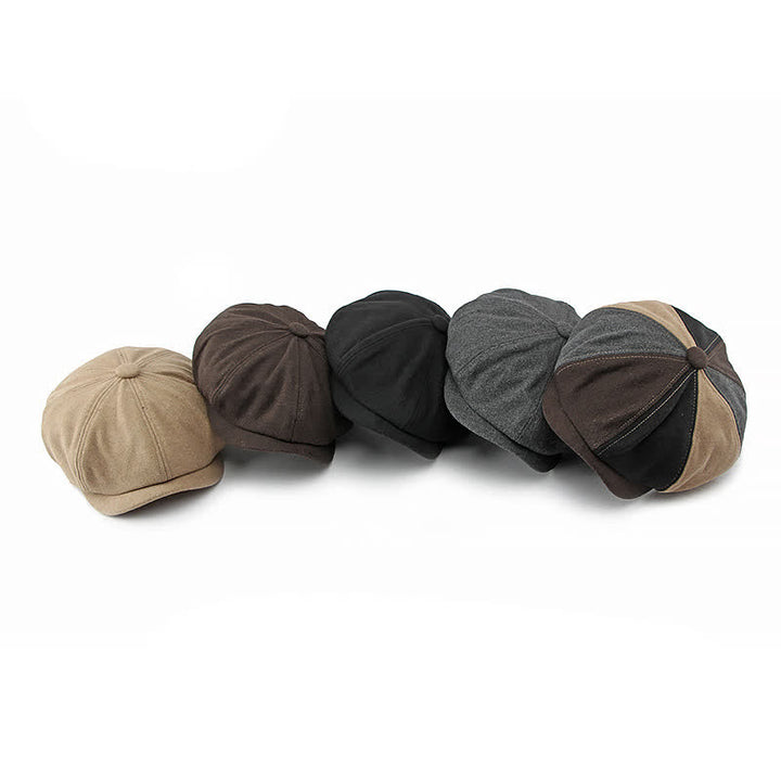 Color Matching Fashion Stitching Newsboy Beret Hat - image 8