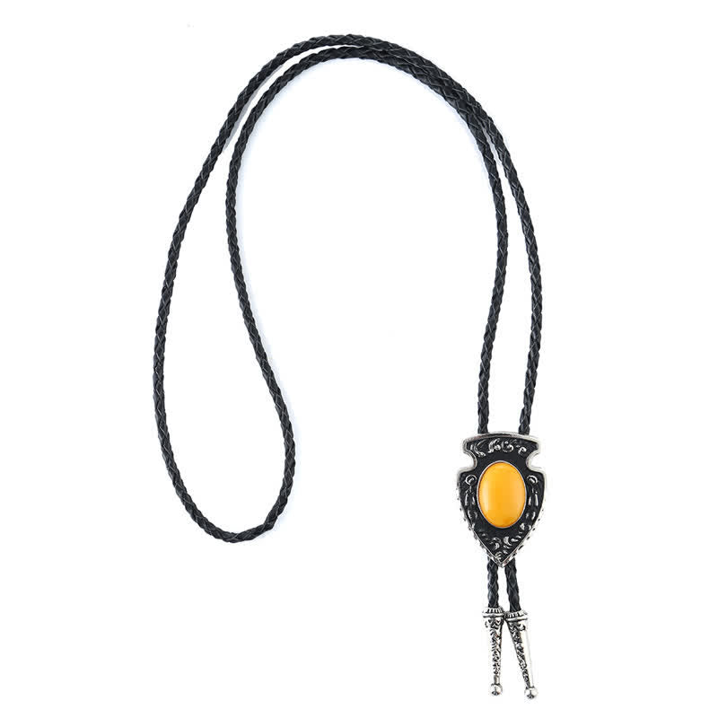 Arrows Tribal Style Artificial Stone Pendant Bolo Tie