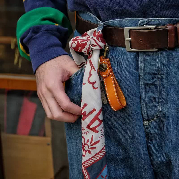 Blue & Red American Working Ranch Square Scarf