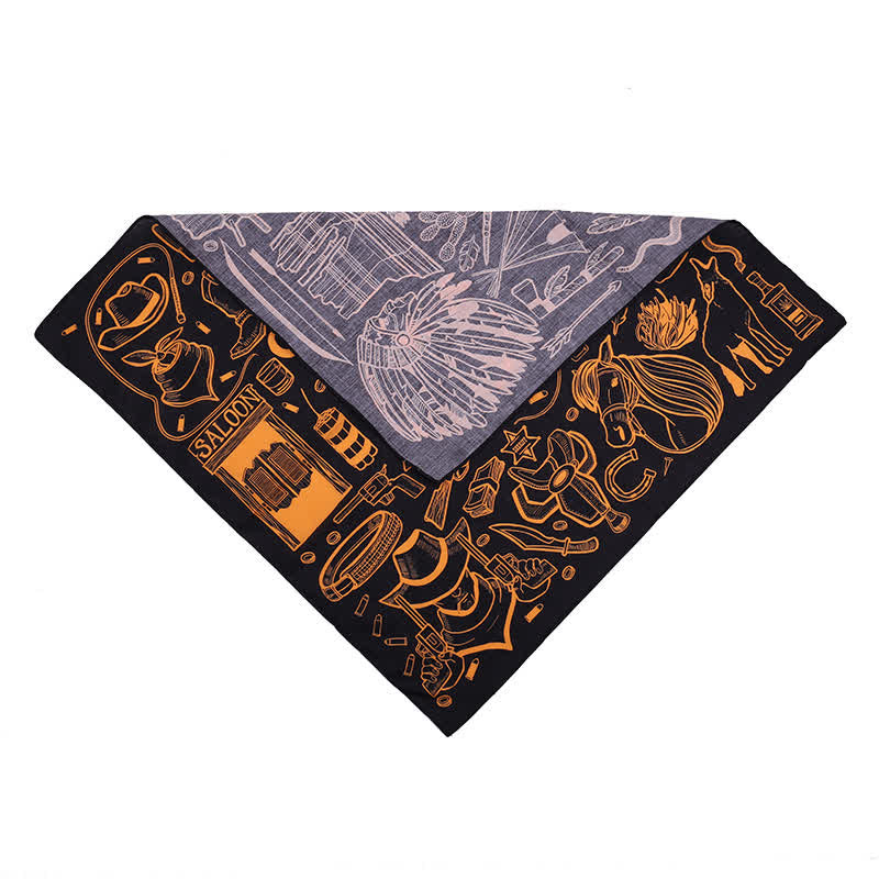 Ethnic Indian Wild West Element Square Scarf