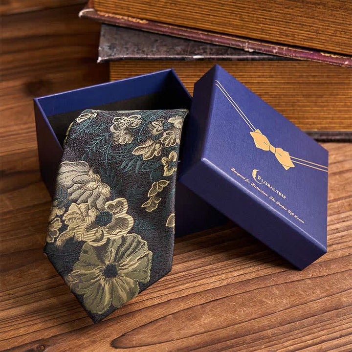 2Pcs/ 3Pcs Necktie Pocket Square Set Exquisite Packing Box