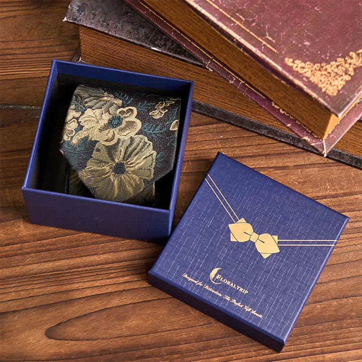 2Pcs/ 3Pcs Necktie Pocket Square Set Exquisite Packing Box