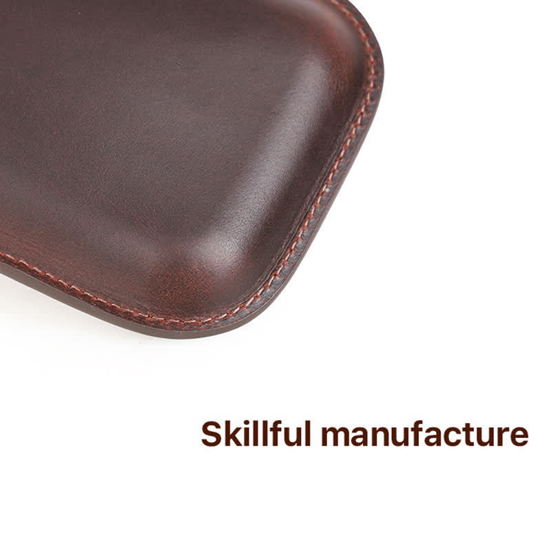 Brown Portable Cigar Humidor Leather Cigar Case (for Three Cigars)  - image 8