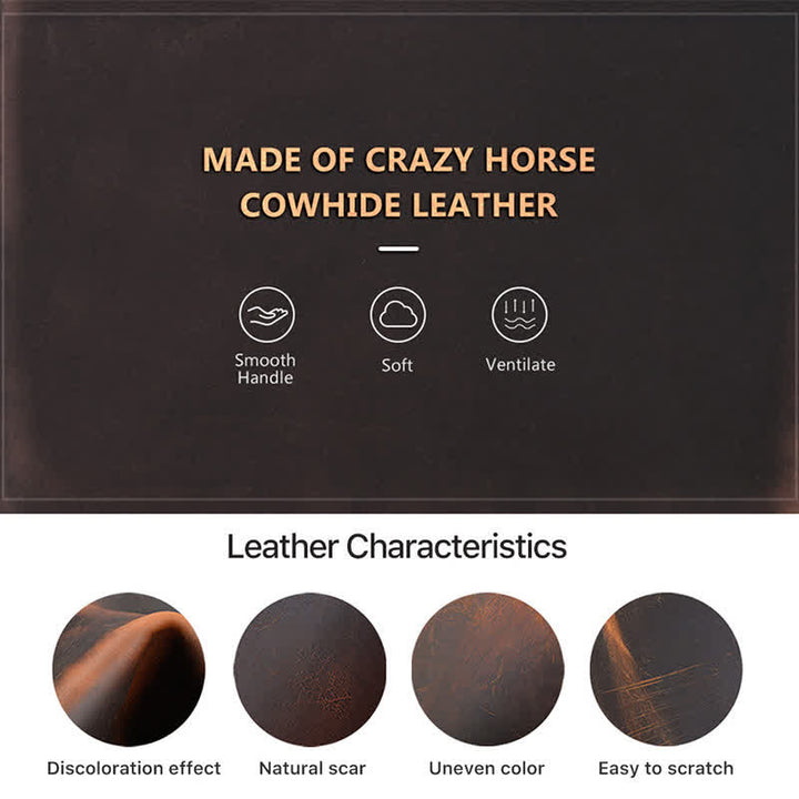 Crazy Horse Cowhide Zipper Leather Cigar Case (For Four Cigars) - image 11