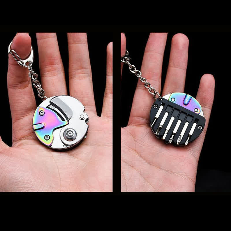8 In 1 Multi-purpose Knife Scewdriver EDC Tool Keychain - image 6