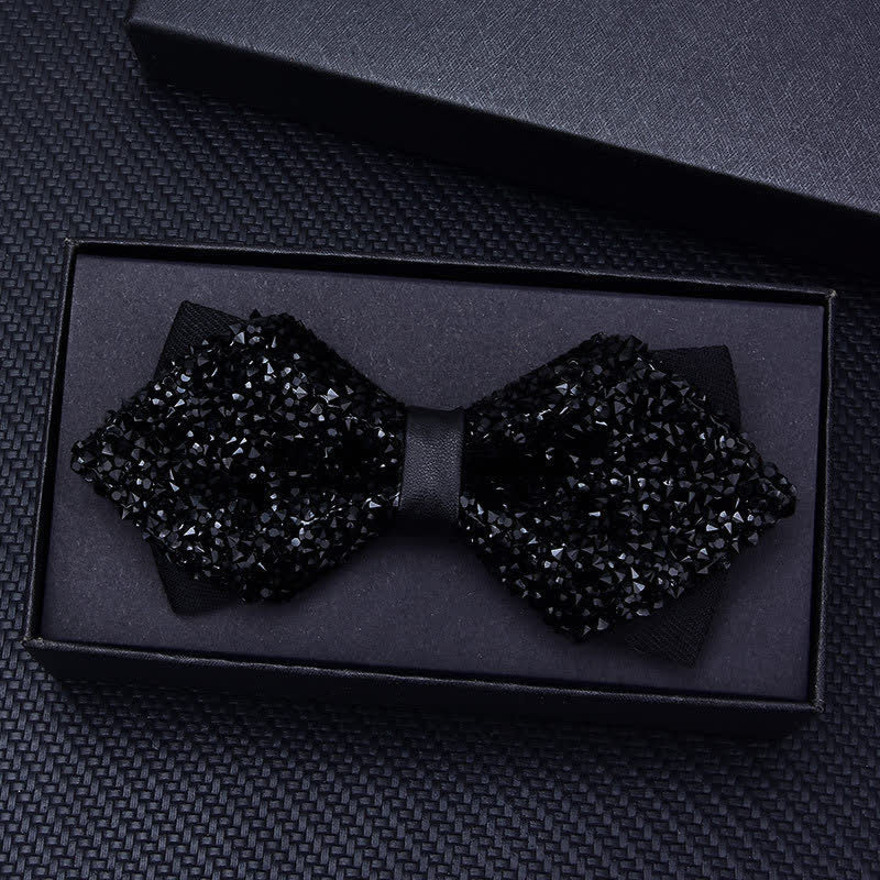 Men's Casual Fashion Crystal Rhinestone Bow Tie