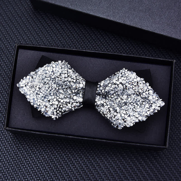 Men's Casual Fashion Crystal Rhinestone Bow Tie