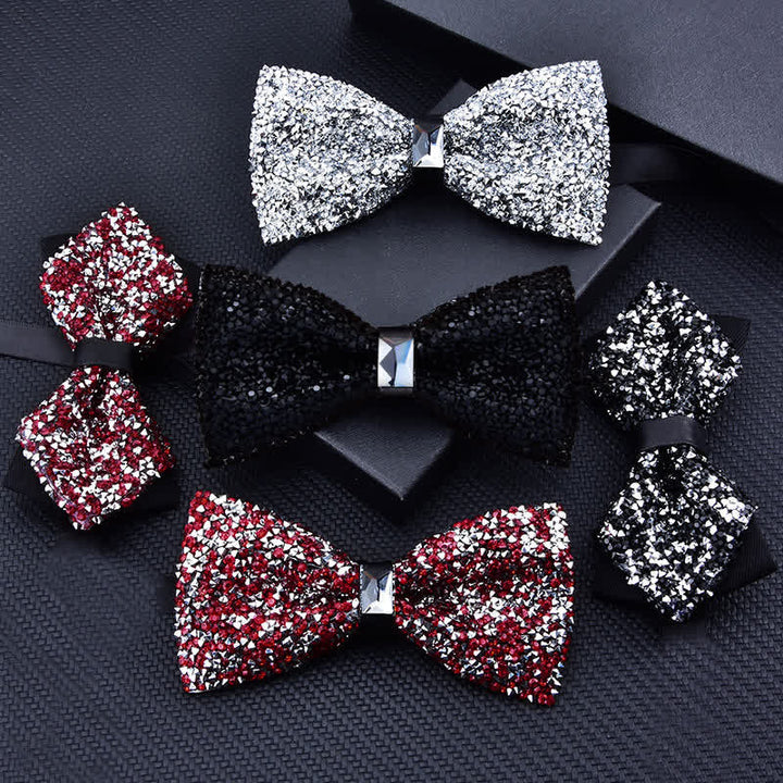 Men's Casual Fashion Crystal Rhinestone Bow Tie