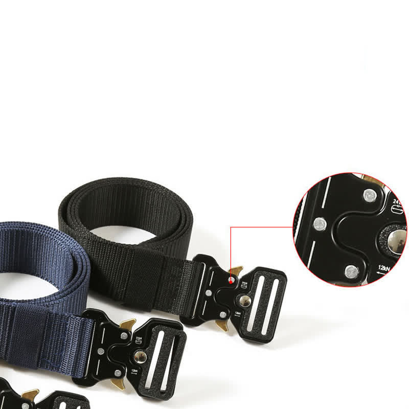 Men's Heavy Duty Release Buttons Tactical Belt