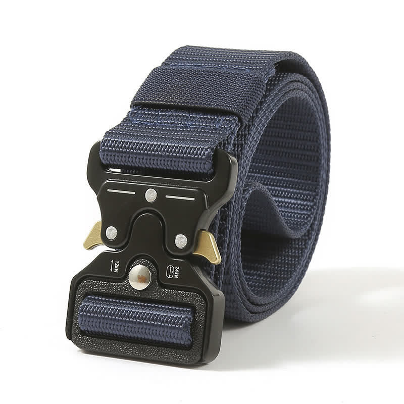 Men's Heavy Duty Release Buttons Tactical Belt