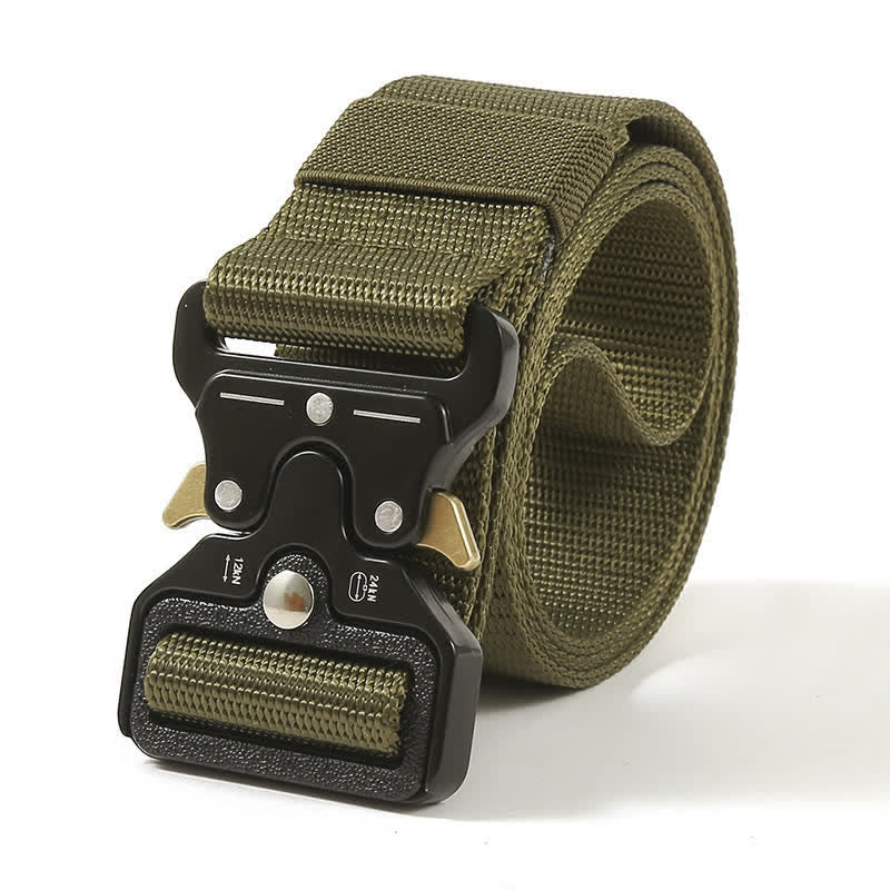 Men's Heavy Duty Release Buttons Tactical Belt