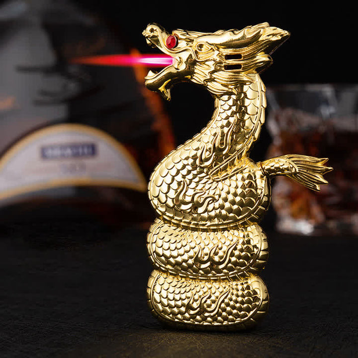 Creative Unique Dragon Shape Refillable Butane Lighter