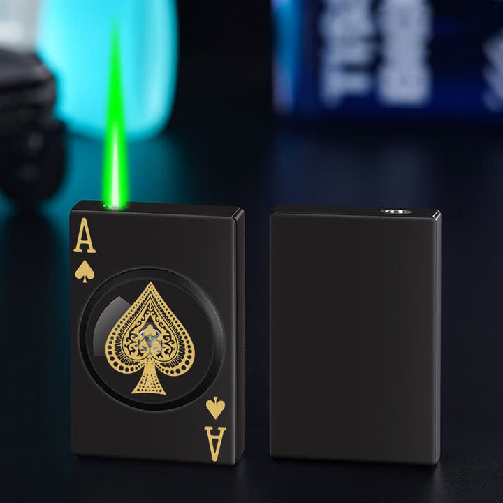 Poker Rotary Decompression Refillable Butane Lighter