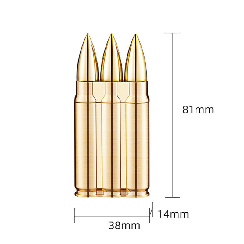 Three Bullets Metal Body Refillable Butane Lighter