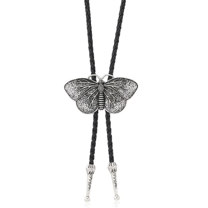 Western Butterfly Masquerade Costume Necklace Bolo Tie