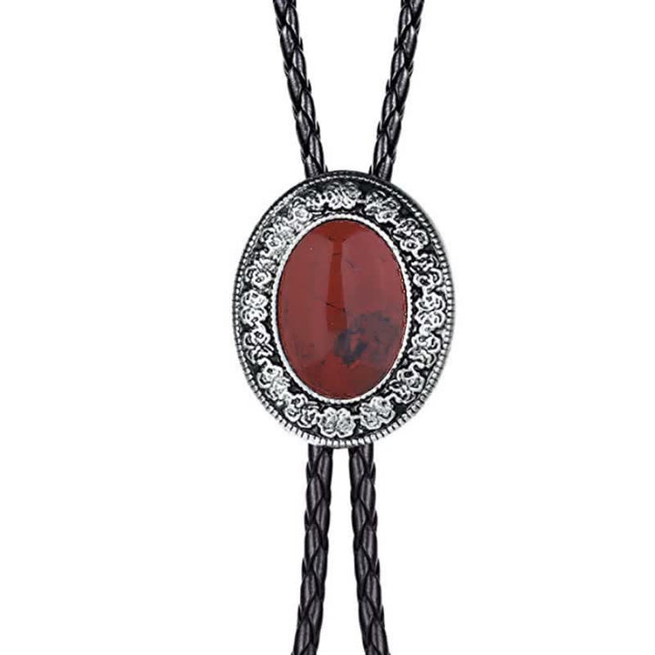 Novelty Rodeo Natural Stone Design Bolo Tie