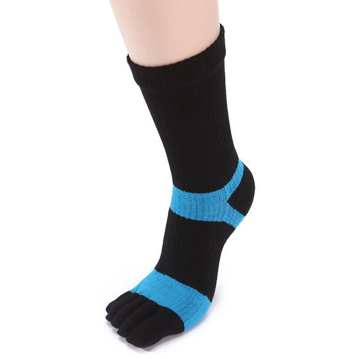 Men's Color Matching Five Fingers Crew Socks