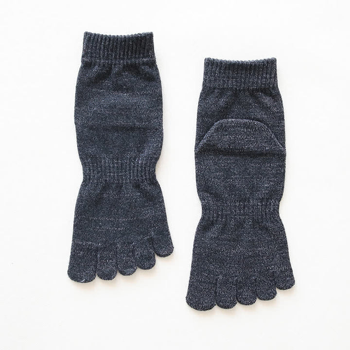 Men's Retro Style Five Fingers Ankle Cotton Socks