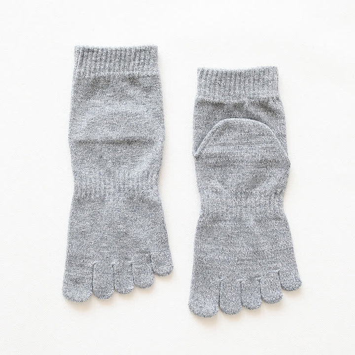 Men's Retro Style Five Fingers Ankle Cotton Socks