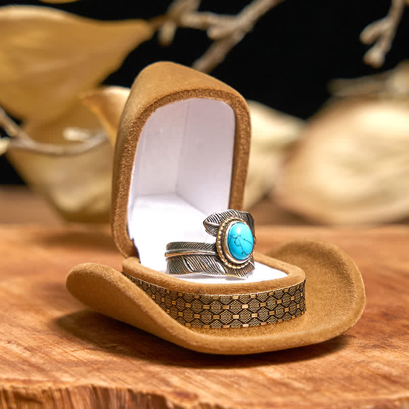 Angle Wing DIY Hidden Knife Belt Buckle Turquoise Feather Necklace Ring Bundle Set - image 8