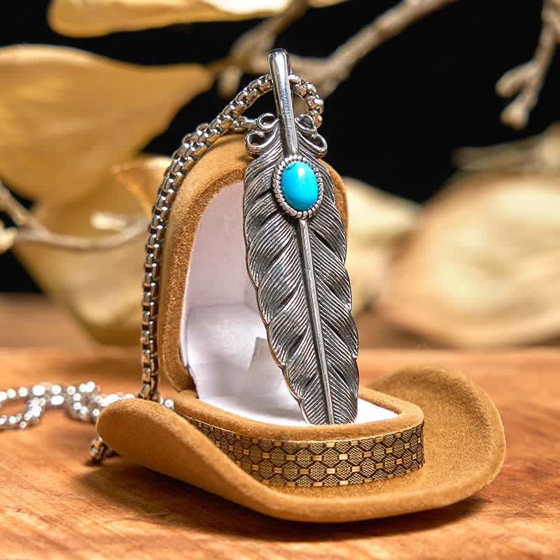 Angle Wing DIY Hidden Knife Belt Buckle Turquoise Feather Necklace Ring Bundle Set - image 5