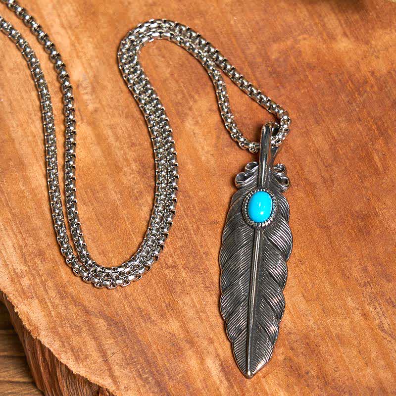 Angle Wing DIY Hidden Knife Belt Buckle Turquoise Feather Necklace Ring Bundle Set - image 6