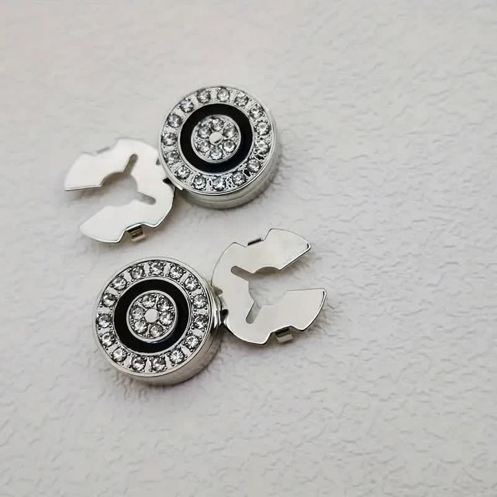 Men's 1 Pair Novelty Snap-On Elegant Button Covers Set Cufflinks - image 10