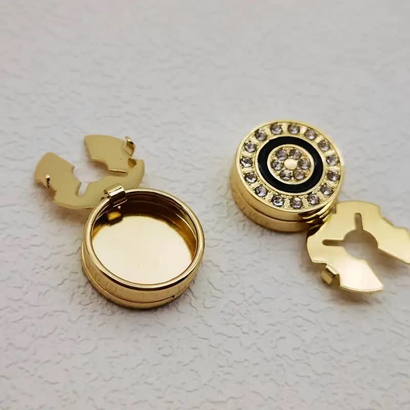 Men's 1 Pair Novelty Snap-On Elegant Button Covers Set Cufflinks