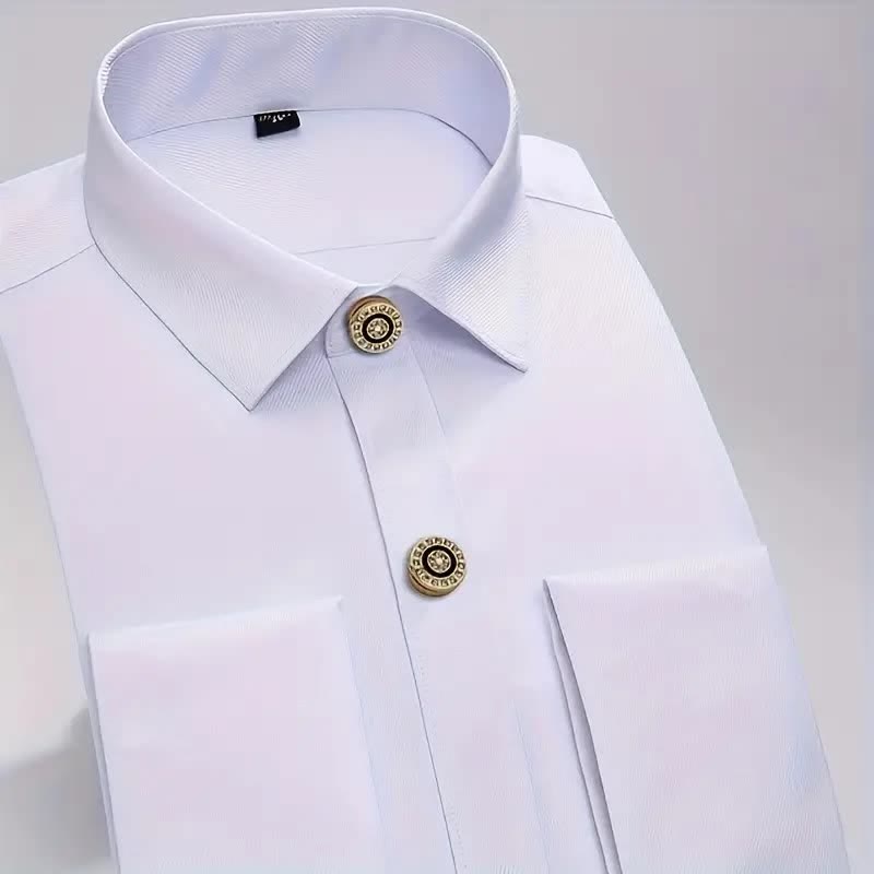 Men's 1 Pair Novelty Snap-On Elegant Button Covers Set Cufflinks - image 2