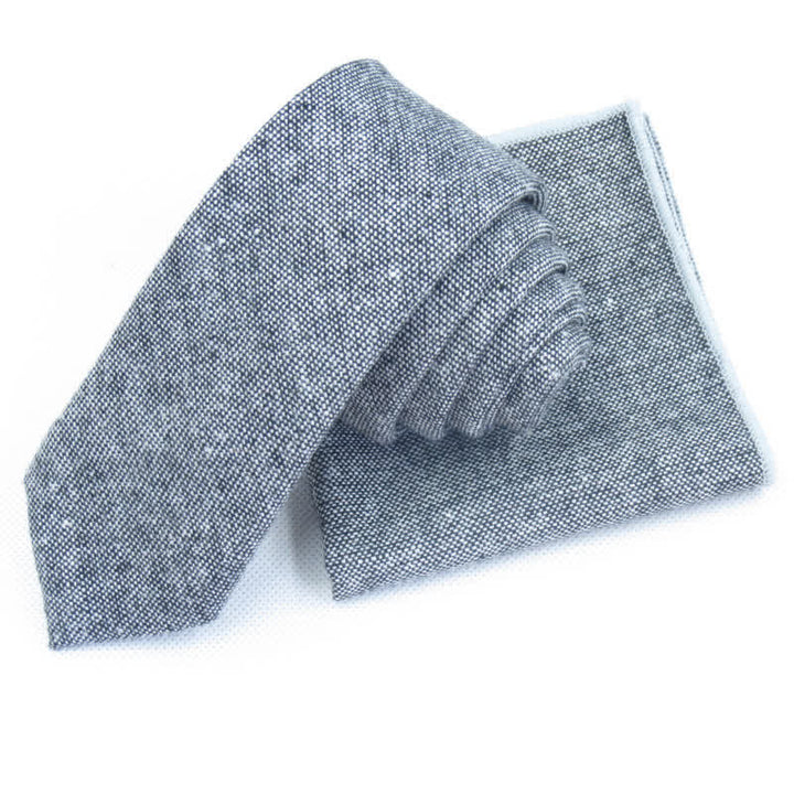 3Pcs Men's Solid Color Imitation Wool Bow Tie Necktie Set