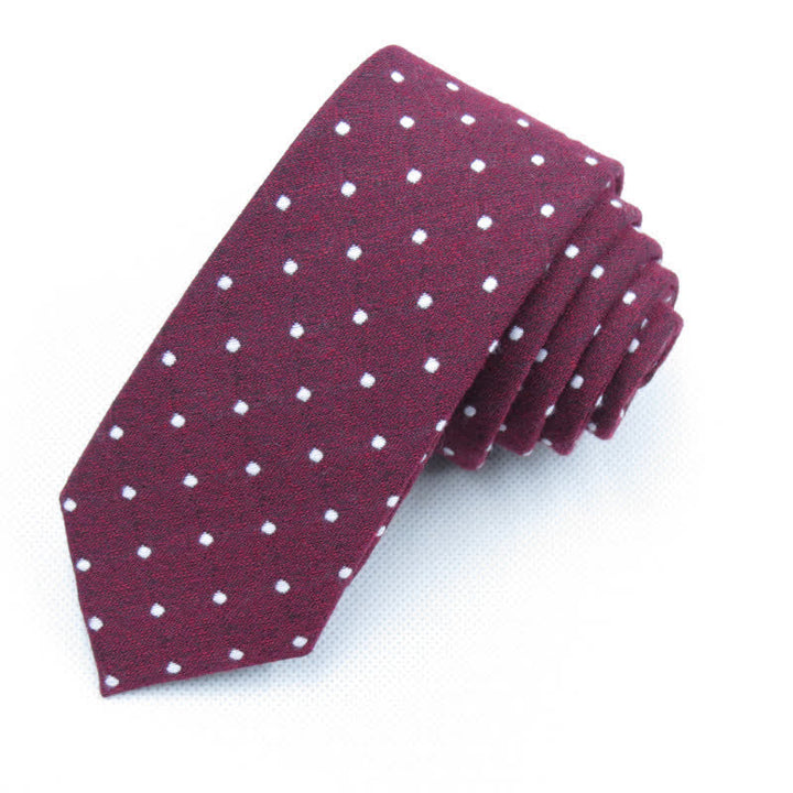 3Pcs Men's Polka Dots Stylish Bow Tie Necktie Set