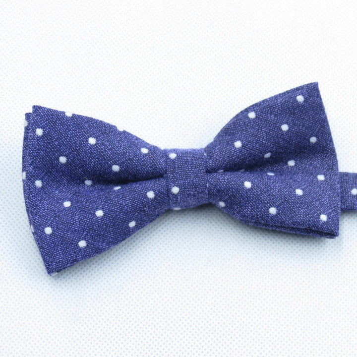 3Pcs Men's Polka Dots Stylish Bow Tie Necktie Set